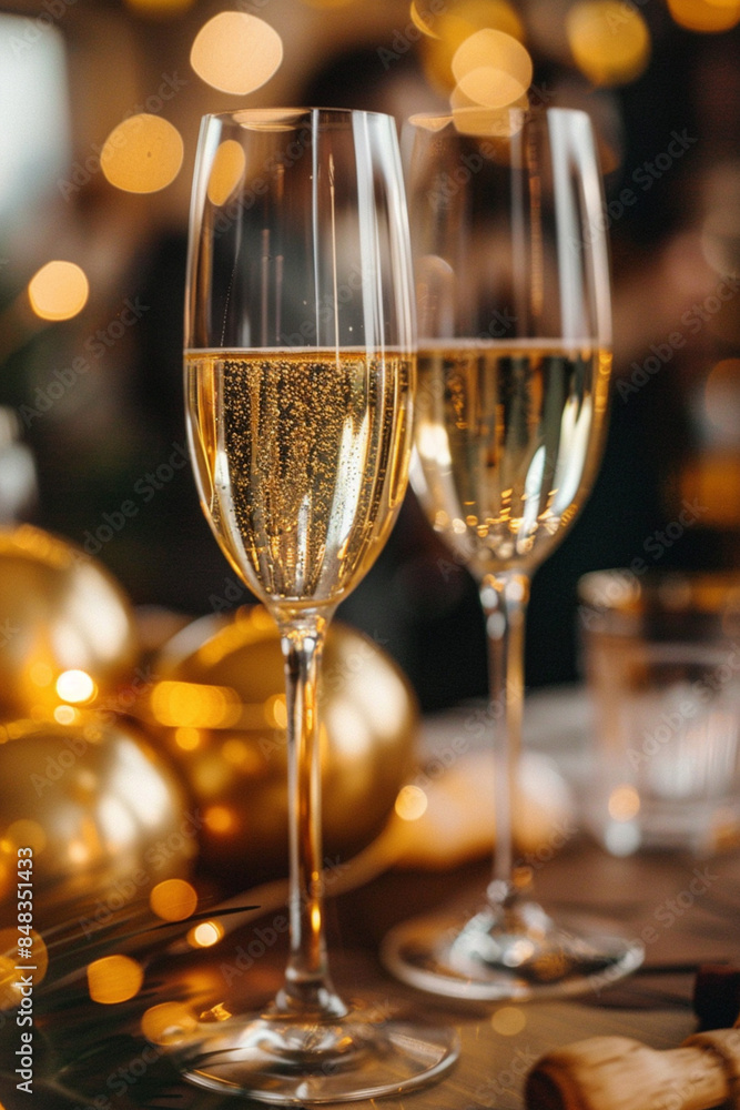 two glasses of champagne two glasses of champagne