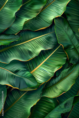 Event poster design with banana leaves. Health, sustainability, nature.