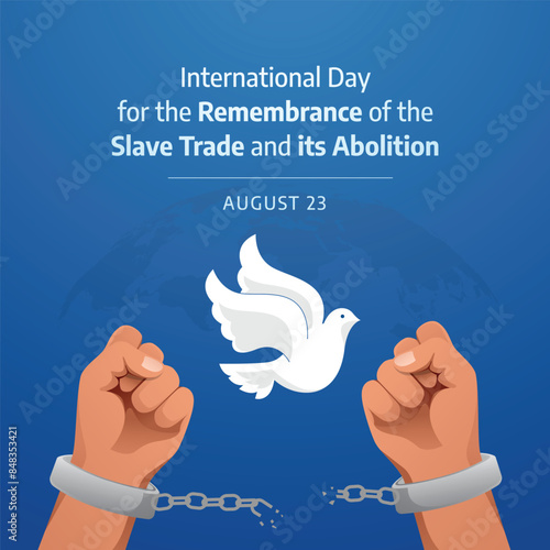 International Day of Remembrance of the Victims of Slavery and the Transatlantic Slave Trade design template good for celebration usage. flat design. vector eps 10.
