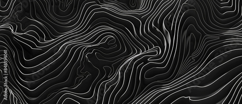 Wallpaper Mural Abstract black white texture background illustration, overlapping paper layers, curves, waves structure Torontodigital.ca