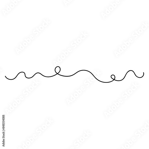 Squiggle, loopy thread editable stroke decoration element