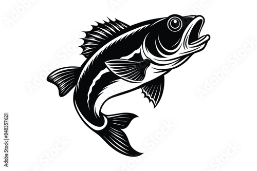 fish silhouette vector illustration