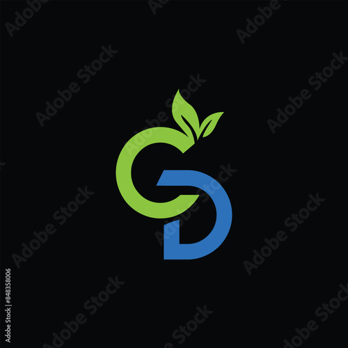 letter CD Logo Design Vector Template