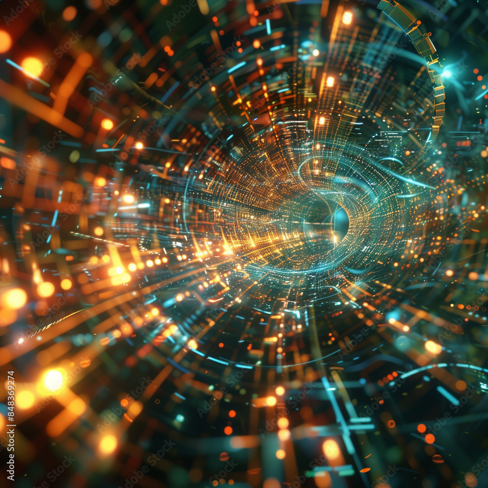 Fototapeta premium Earthwide Connectivity Matrix: Virtual Synaptic Connections Model