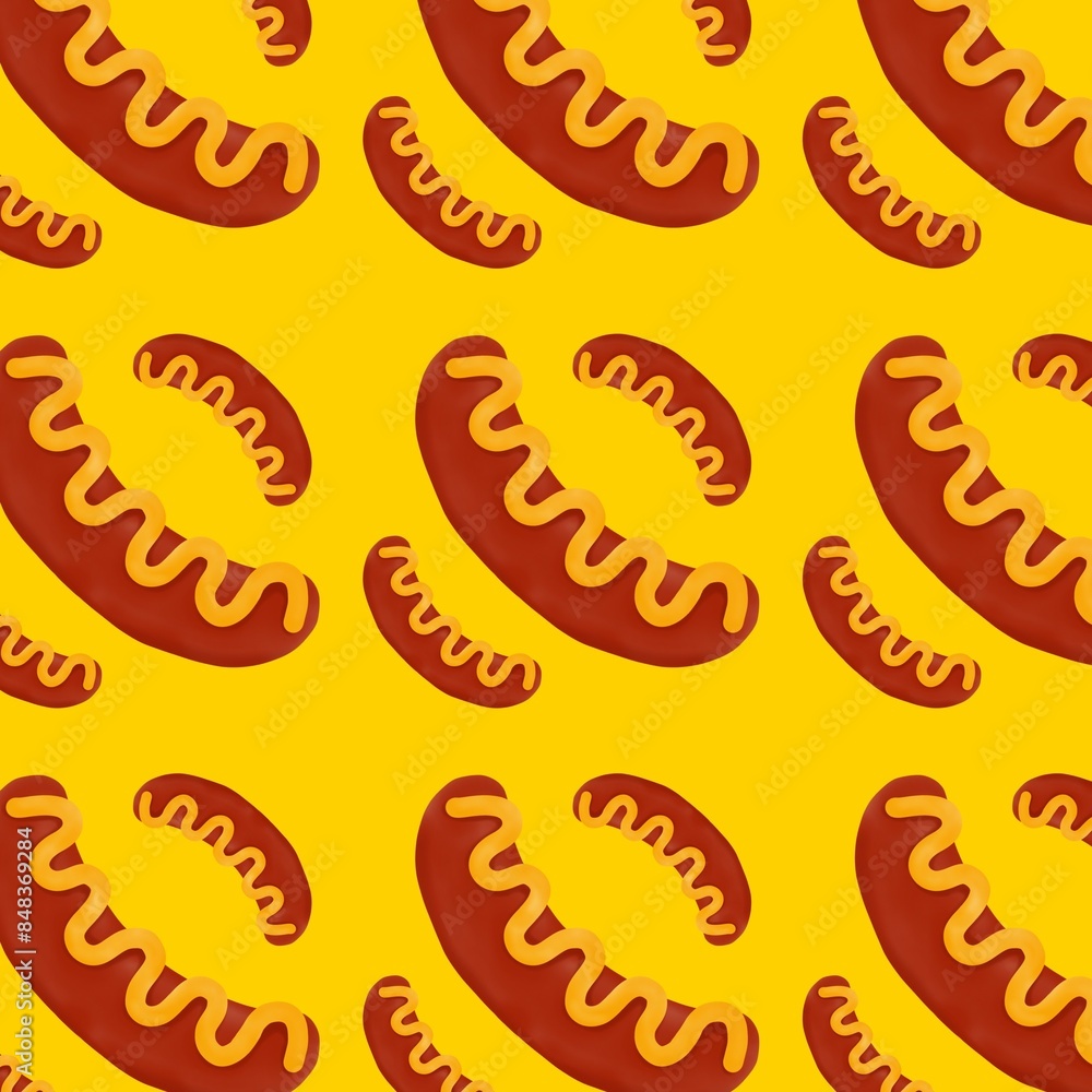 Sausage pattern design Sausage pattern design