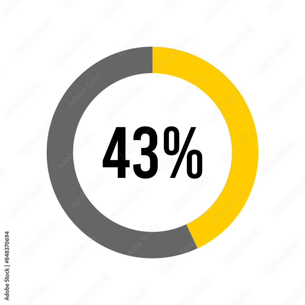43% percent percentage diagram meter from ready-to-use for web design ...