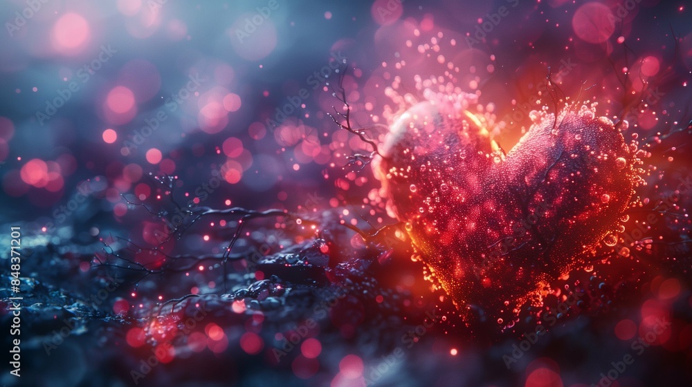 Heart and Electrocardiogram Against a Clean, Minimalist White Background Emphasizing Cardiac Health and Medical Precision Heart and Electrocardiogram Against a Clean, Minimalist White Background Emphasizing Cardiac Health and Medical Precision