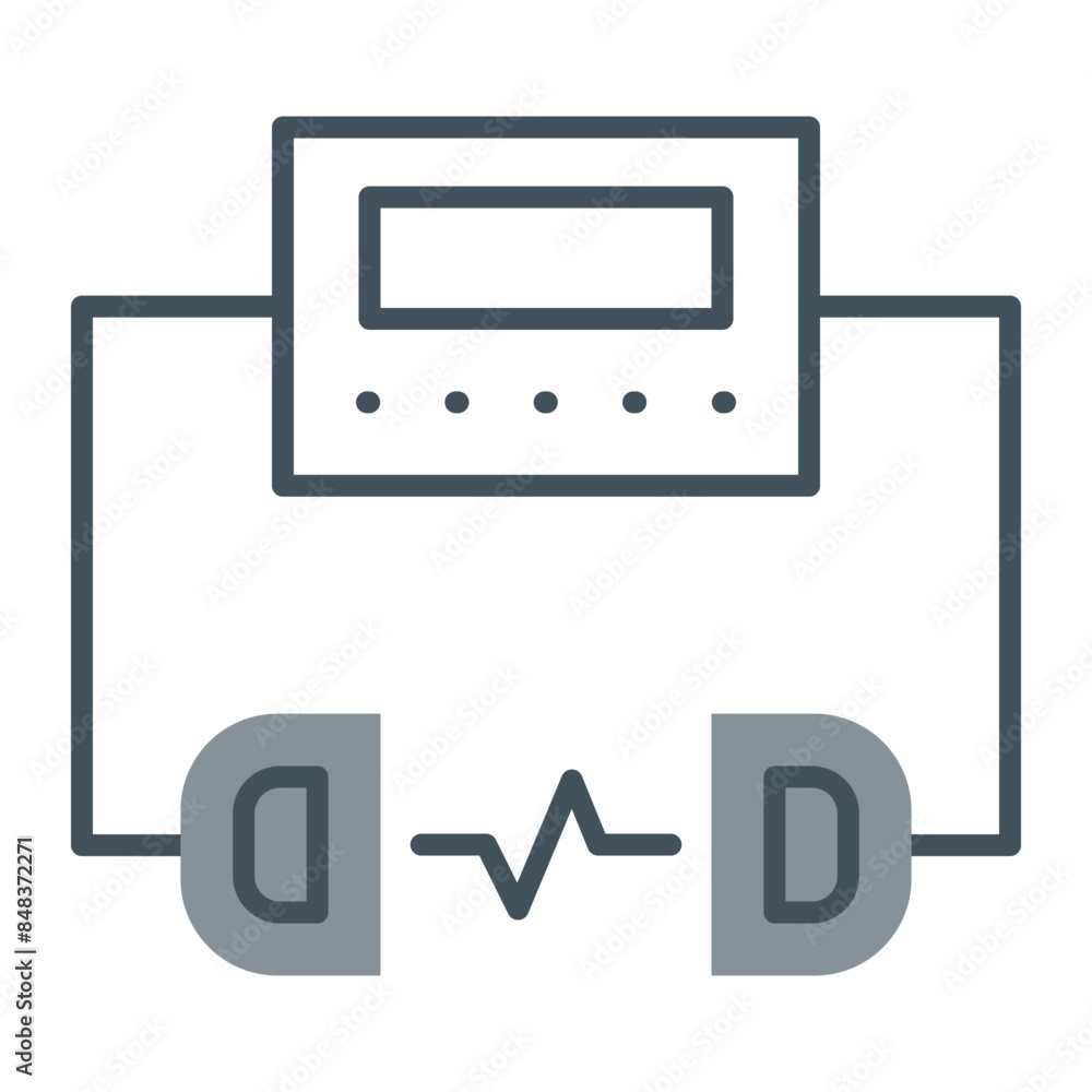 Defibrillator Line Fill Icon Defibrillator Line Fill Icon