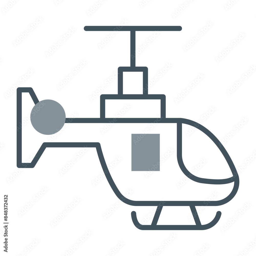 Helicopter Line Fill Icon Helicopter Line Fill Icon