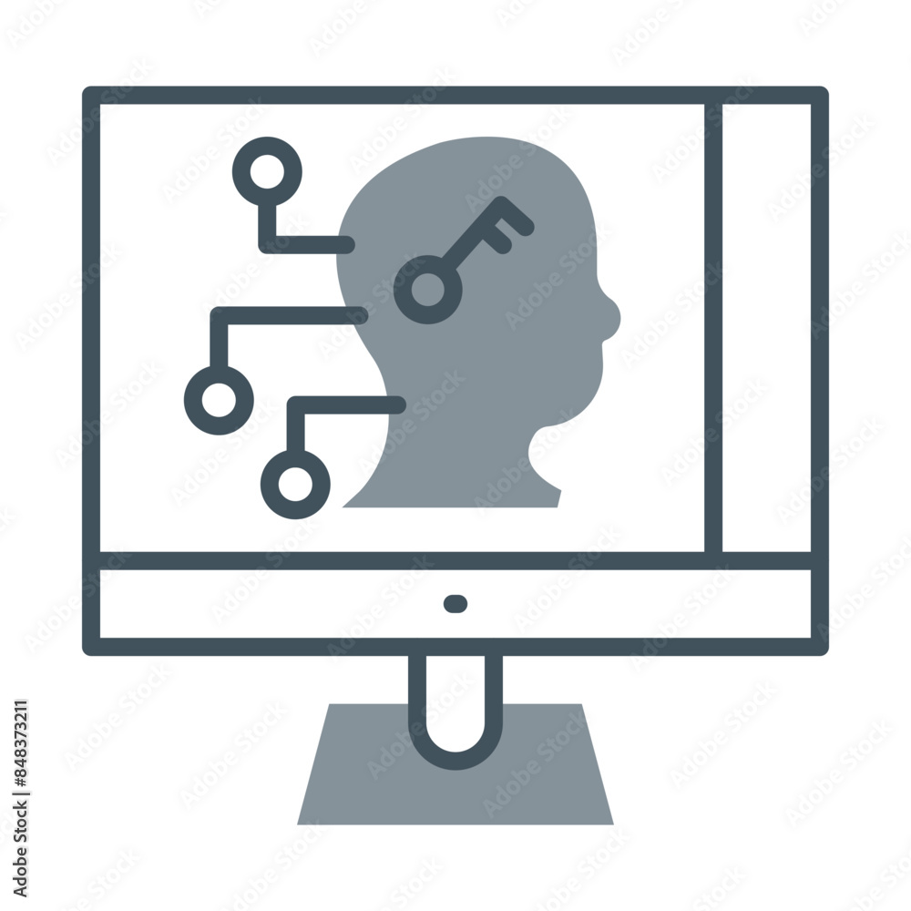 Hacking Skills Line Fill Icon Hacking Skills Line Fill Icon