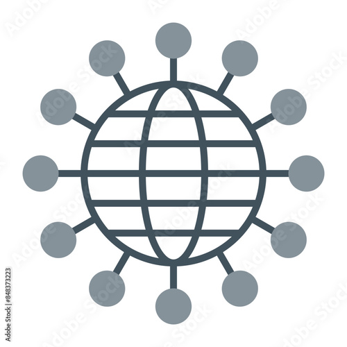 Global Infrastructure Line Fill Icon photo