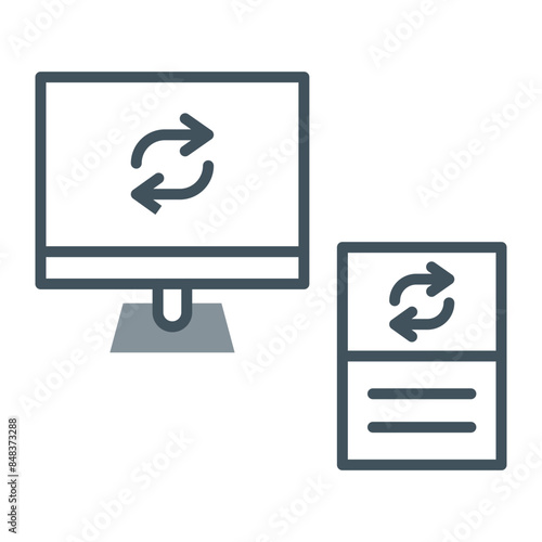 Data Synchronization Line Fill Icon