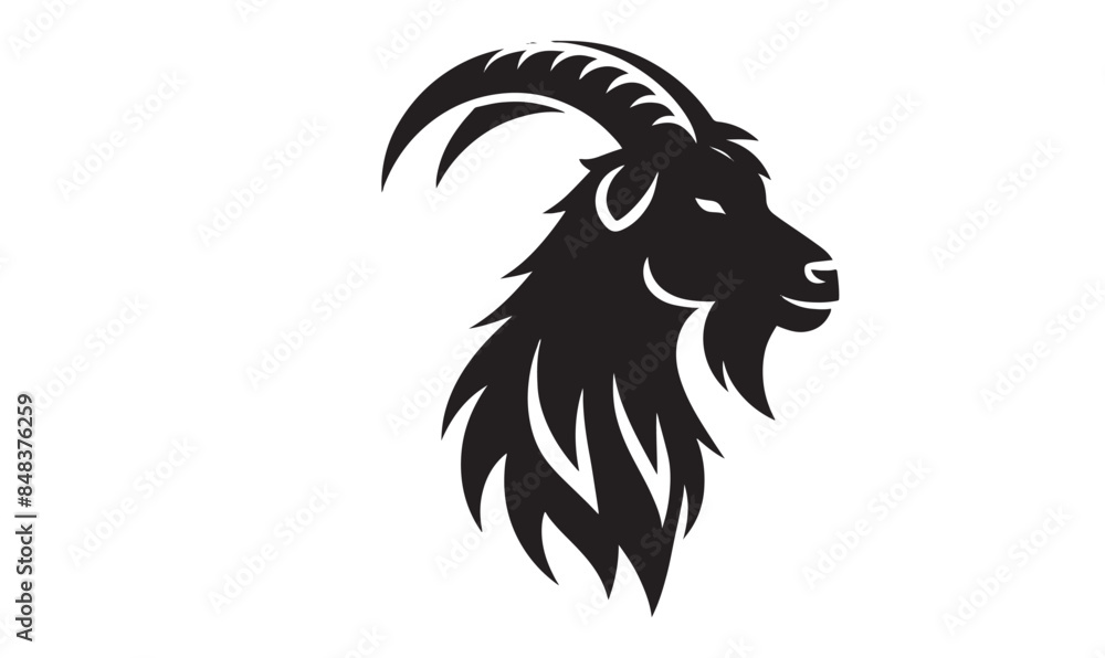 goat silhouette vector illustration goat silhouette vector illustration