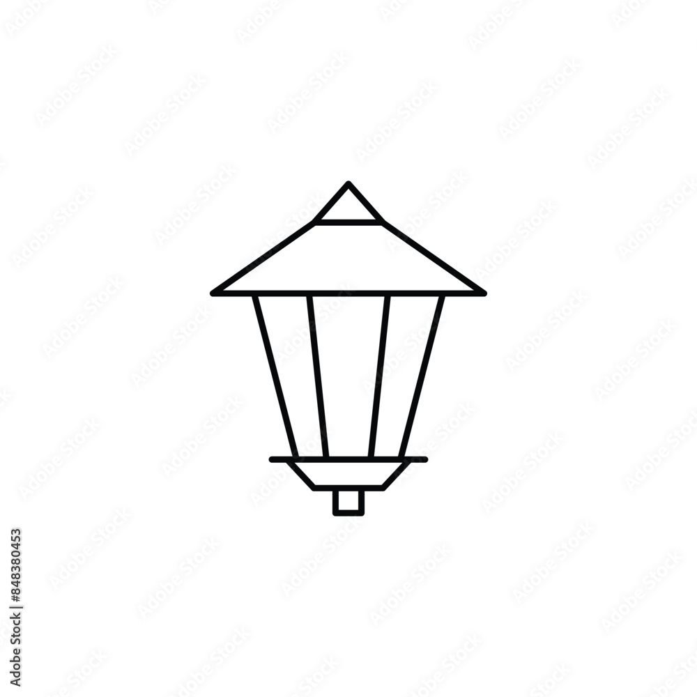 outside garden light lamp icon vector outside garden light lamp icon vector