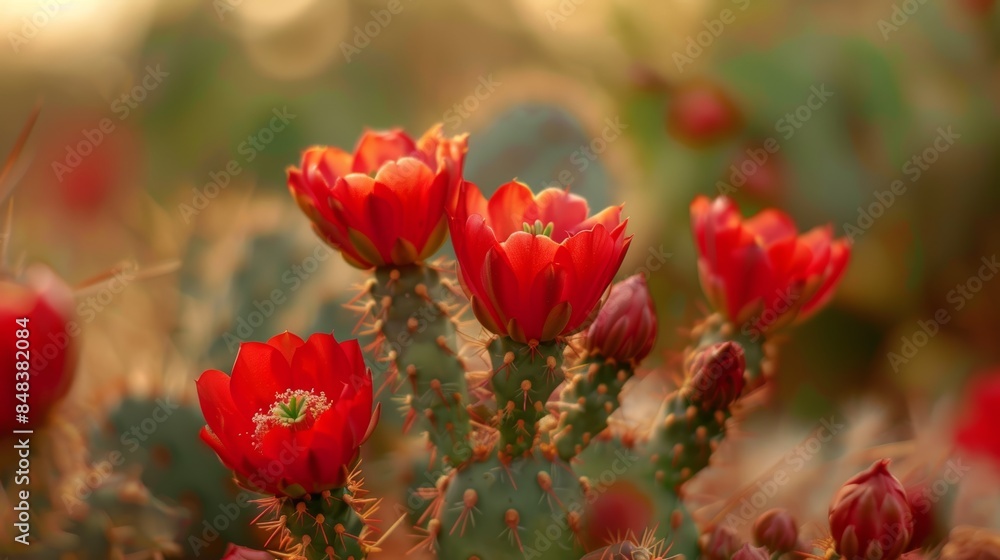 Gorgeous macro cactus bloom with lovely bokeh Gorgeous macro cactus bloom with lovely bokeh