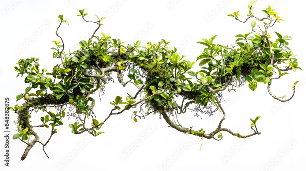 Twisted Wild Creeper vines, a collection of chaotic jungle growth with moss Twisted Wild Creeper vines, a collection of chaotic jungle growth with moss