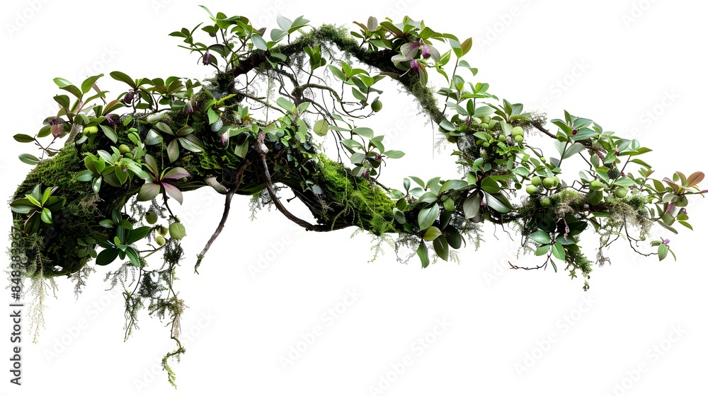 Twisted Wild Creeper vines, a collection of chaotic jungle growth with moss Twisted Wild Creeper vines, a collection of chaotic jungle growth with moss