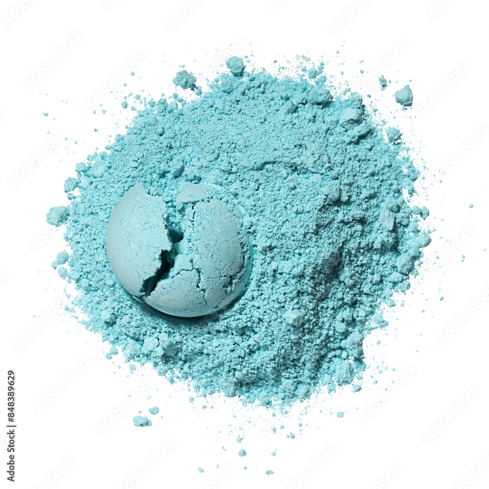 Texture round swatches of cosmetic mask blue clay, kaolin, eye shadow, powder on a white isolated transparent background. Natural face mask. Dry matcha tea Texture round swatches of cosmetic mask blue clay, kaolin, eye shadow, powder on a white isolated transparent background. Natural face mask. Dry matcha tea