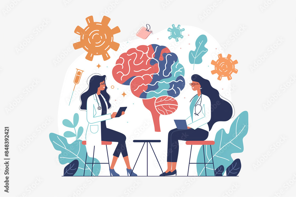 Two Doctors Discussing Human Brain Health Two Doctors Discussing Human Brain Health