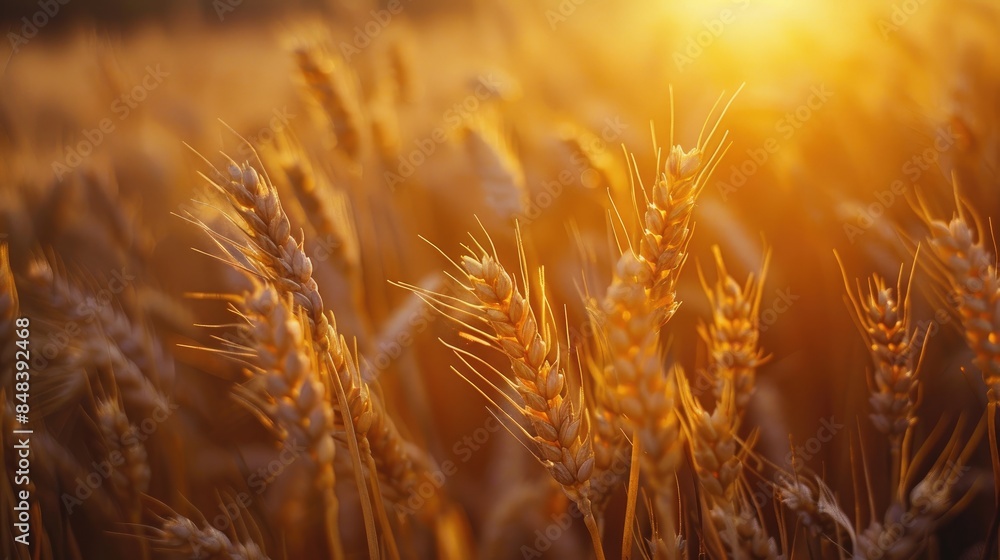Ripe wheat fields in Europe during the summer Ripe wheat fields in Europe during the summer