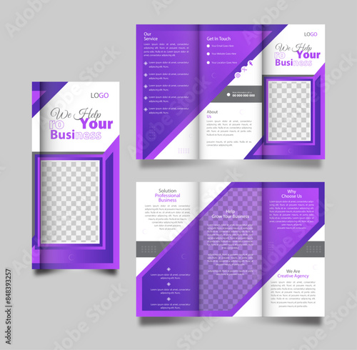 Professional business trifold brochure design template