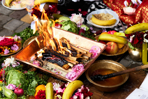 Fotografie Hindu wedding vivah Yagya Indian Yajna ritual
