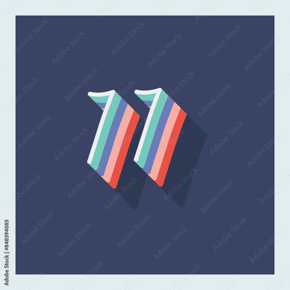 Digit or number 77, 3D shadow Digit, Typography minimal design. Digit or number 77, 3D shadow Digit, Typography minimal design.