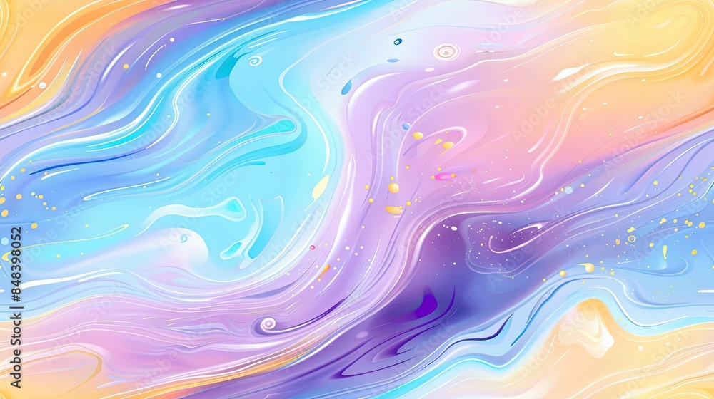 Colorful abstract background with fluid waves of liquid paint, creating an otherworldly and dreamy atmosphere. Colorful abstract background with fluid waves of liquid paint, creating an otherworldly and dreamy atmosphere.