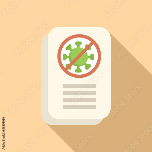 Stop coronavirus icon showing covid 19 restrictions and health rules