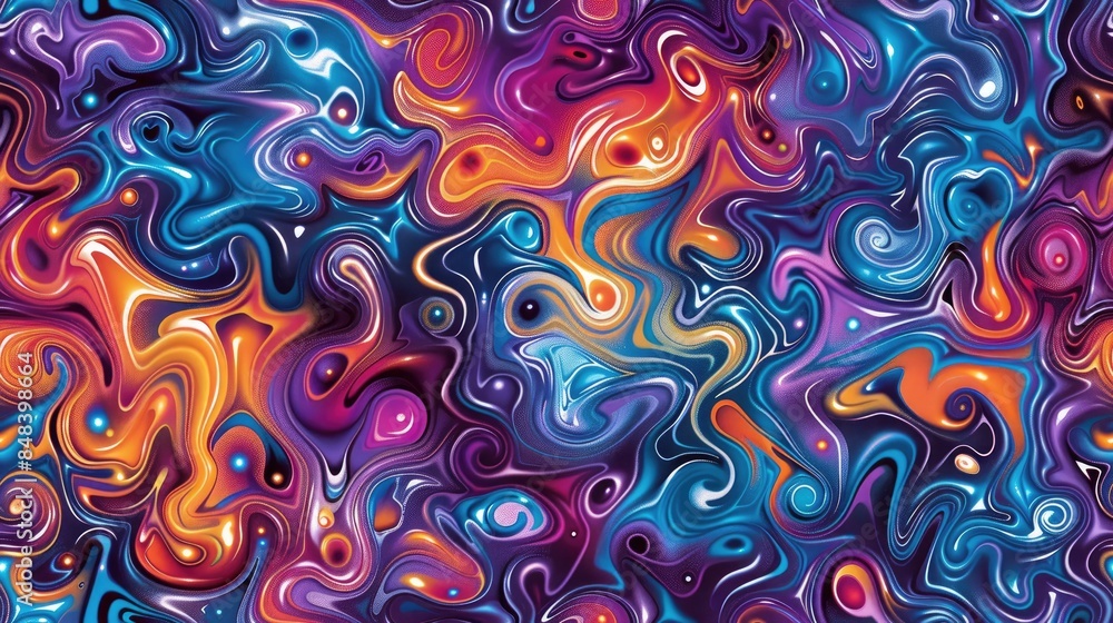 Colorful abstract background with fluid waves of liquid paint, creating an otherworldly and dreamy atmosphere. Colorful abstract background with fluid waves of liquid paint, creating an otherworldly and dreamy atmosphere.