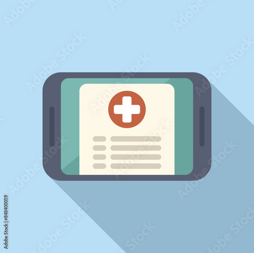Smartphone displaying medical information, symbolizing telemedicine and access to patient data