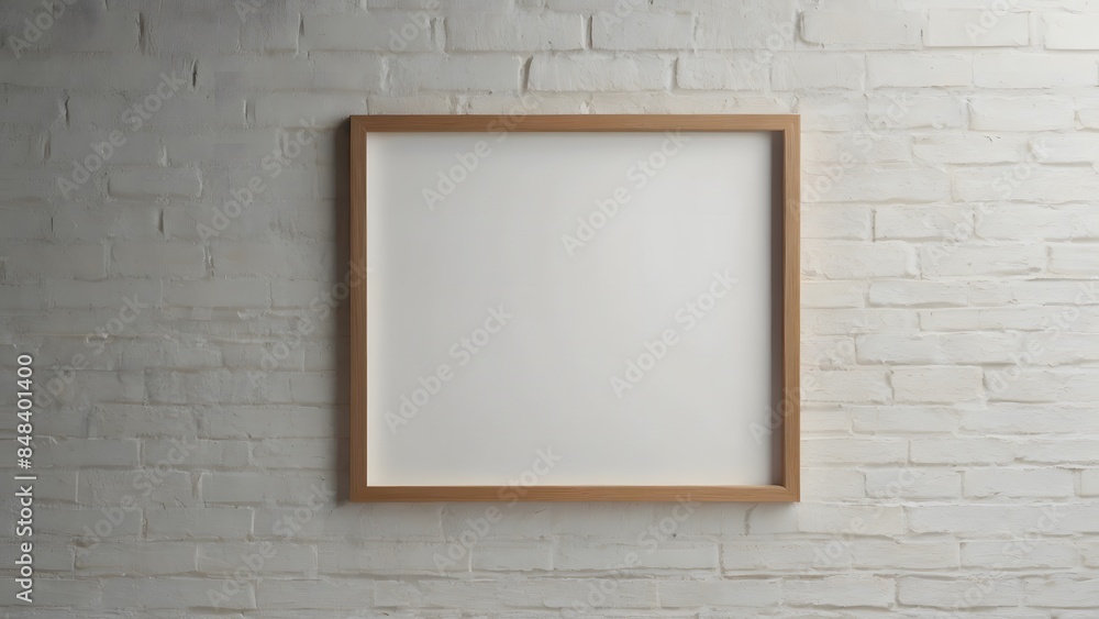 Mockup of poster, photo frame on white wall background Mockup of poster, photo frame on white wall background