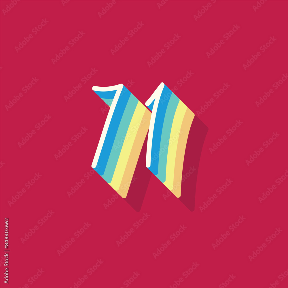 Digit or number 71, 3D shadow Digit, Typography minimal design. Digit or number 71, 3D shadow Digit, Typography minimal design.