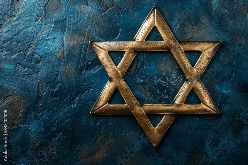 Jewish Star of David, symbol of the nation of the Jewish people photo