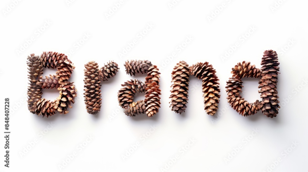 Obraz premium Business Name symbol created in Small Pinecone Letters.