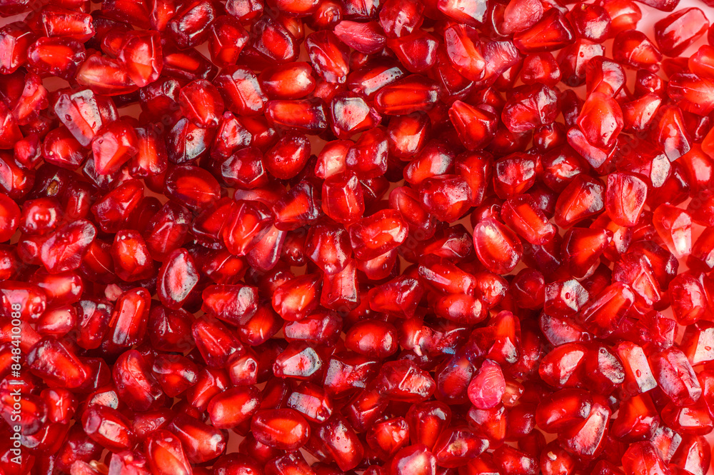 Close up of fresh organic pomegranate seeds Close up of fresh organic pomegranate seeds