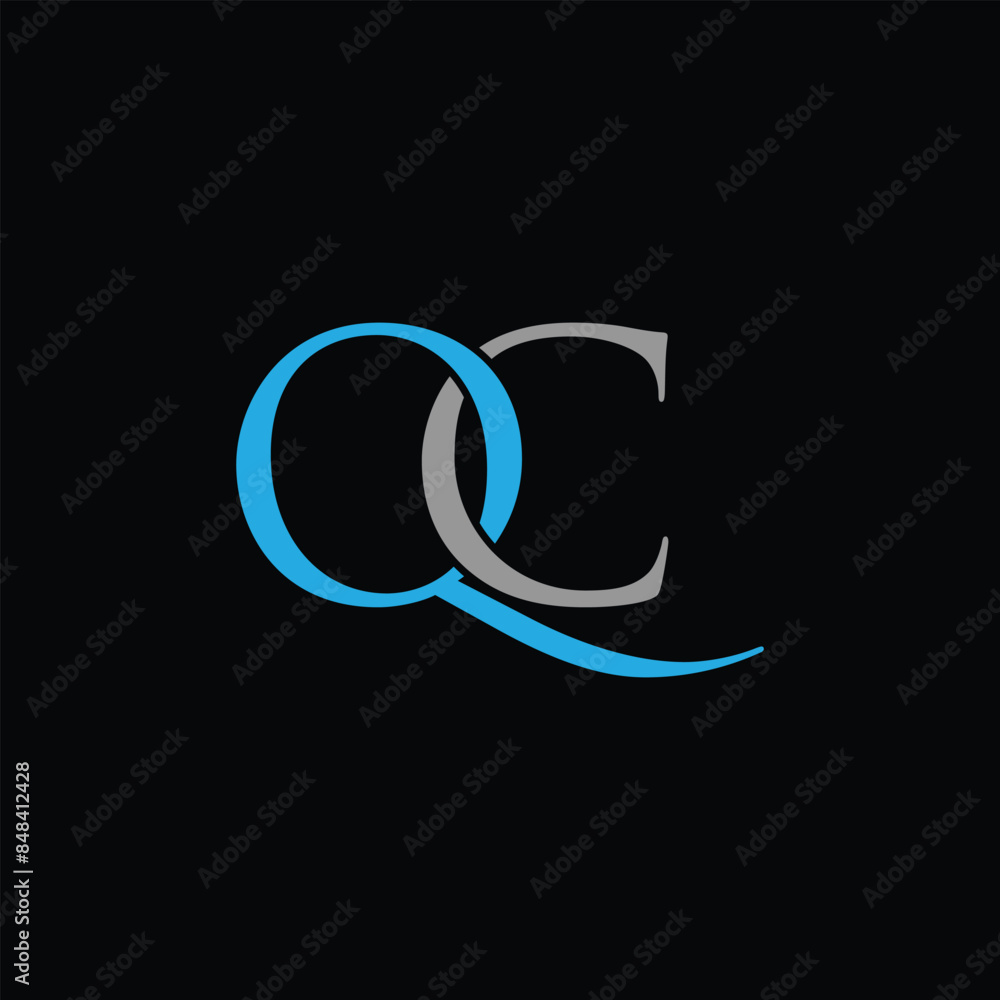 Letter QC logo design template vector illustration Letter QC logo design template vector illustration
