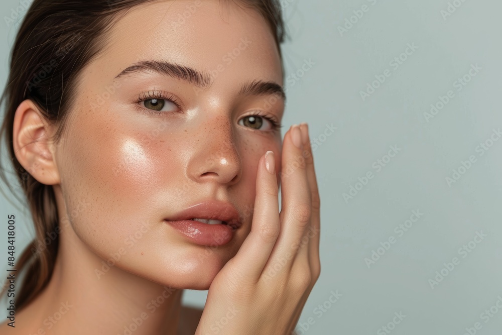 Youthful Asian Woman with Smooth Skin Enjoying Rejuvenating RF Lifting Treatment Youthful Asian Woman with Smooth Skin Enjoying Rejuvenating RF Lifting Treatment