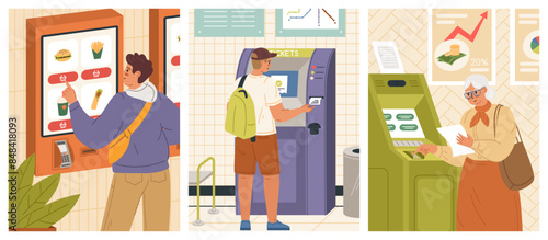 People using digital cashpoint services for different purpose