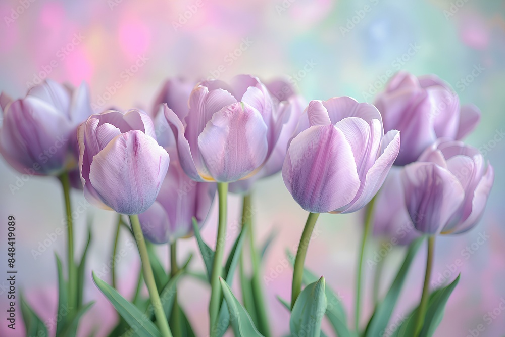 A bunch of purple tulips in a vase A bunch of purple tulips in a vase