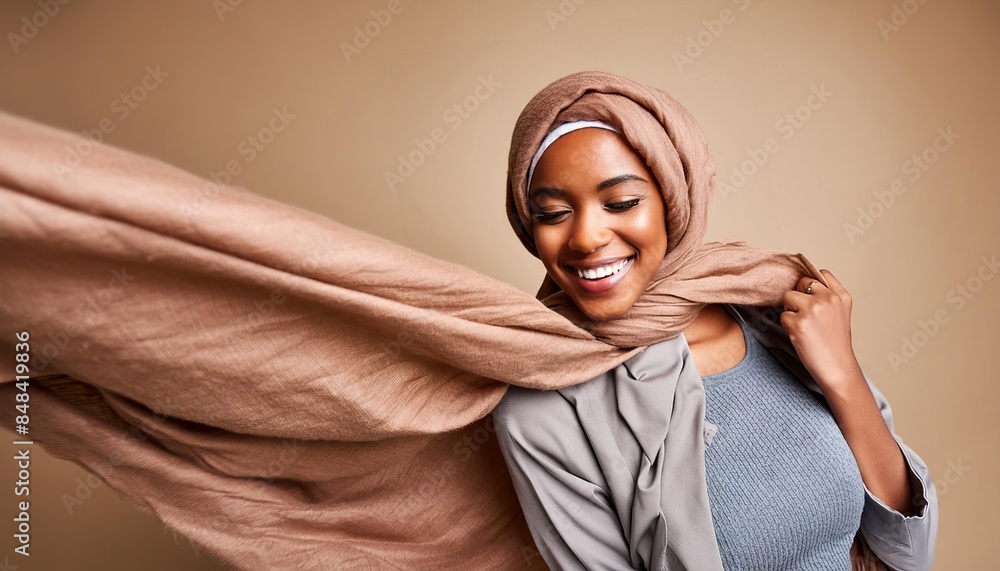 muslim hijab woman in dynamic shot happy and positive for modest trendy arab women fashion muslim hijab woman in dynamic shot happy and positive for modest trendy arab women fashion