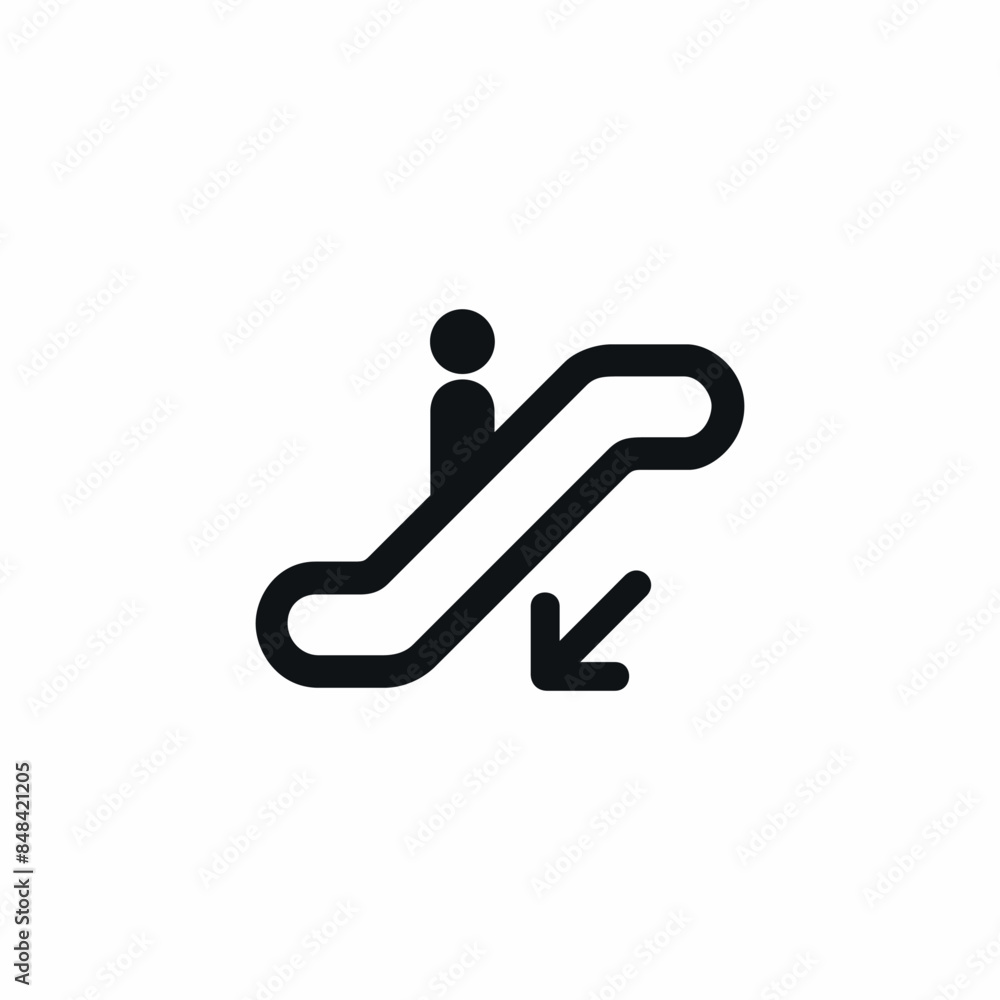 stairway escalator down downstairs icon stairway escalator down downstairs icon