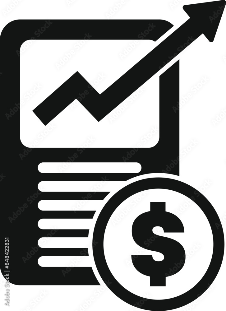 This simple icon represents mobile banking and the growth of your money This simple icon represents mobile banking and the growth of your money