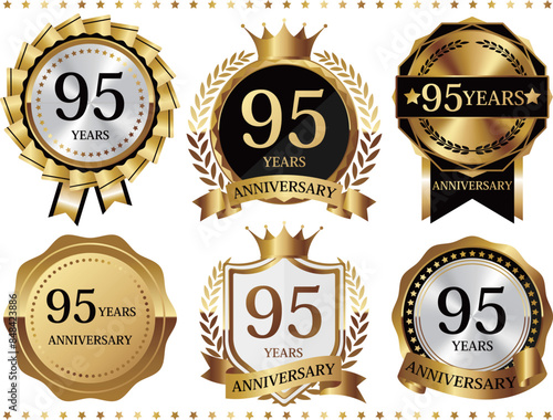 高級感のある95周年記念のエンブレムセット