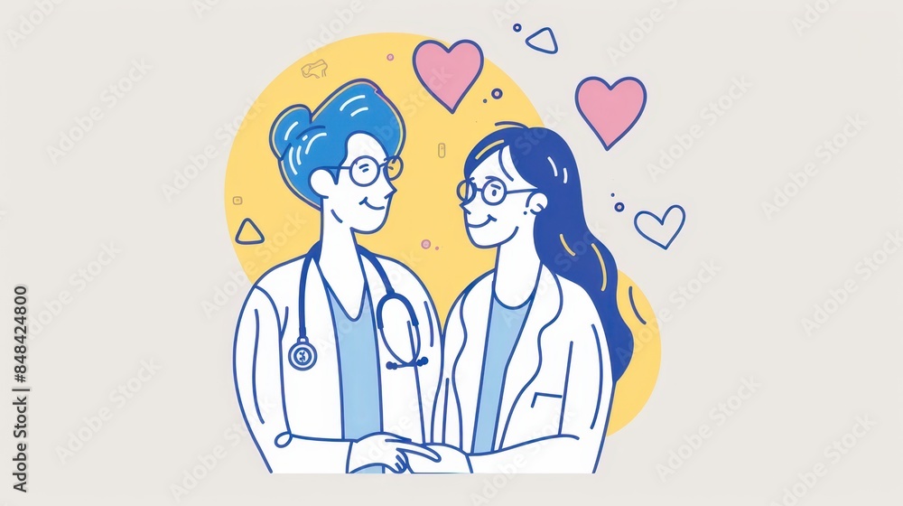 two people are holding hands with hearts around them two people are holding hands with hearts around them