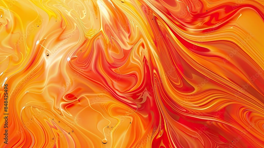 Fototapeta premium Vibrant swirls of patterned colors in abstract background.