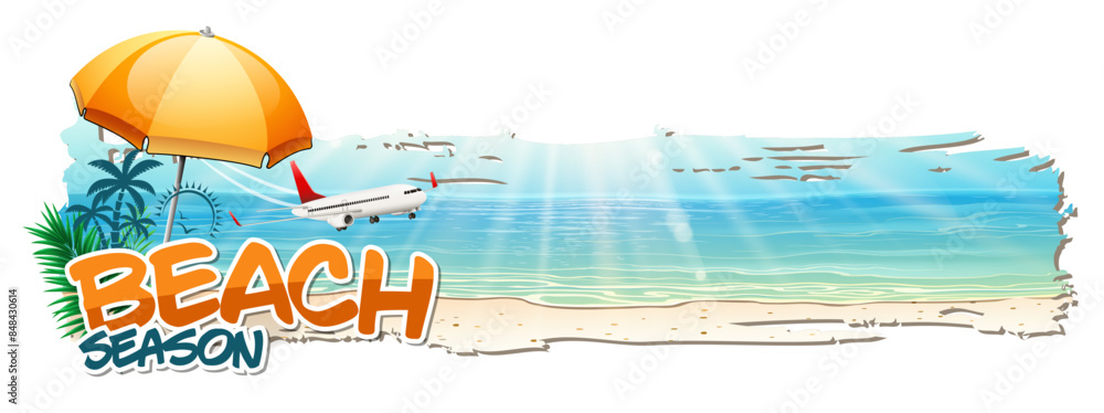 Naklejka premium beach flying
