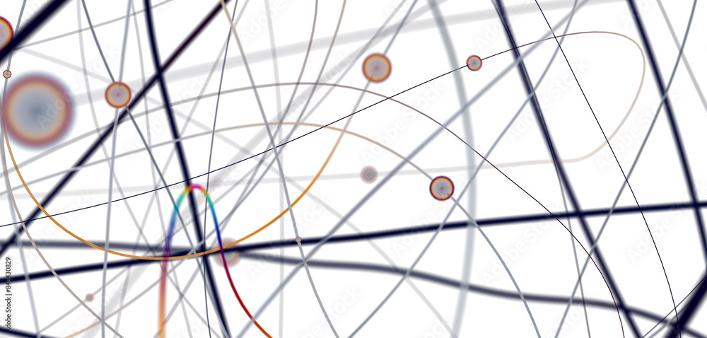 Obraz premium technology with polygonal shapes on dark blue background.