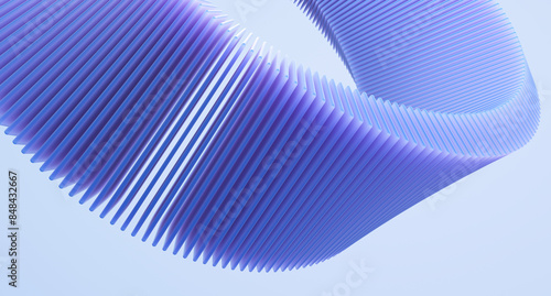 Fototapeta Naklejka Na Ścianę i Meble -  Circle made of glass shapes. 3d rendering.