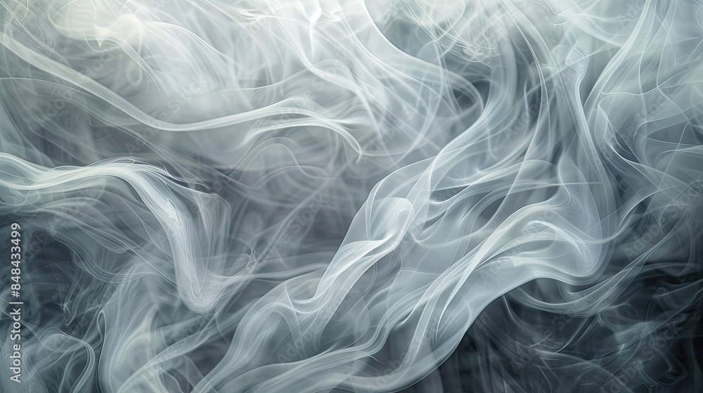Fototapeta premium Swirling patterns of smoke create abstract background in vibrant colors